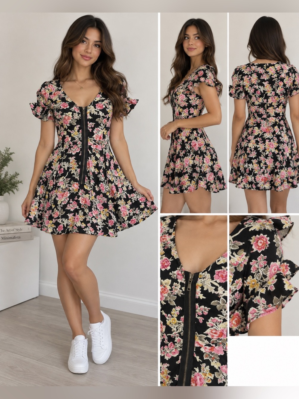 Millau Floral Mini Dress Size S